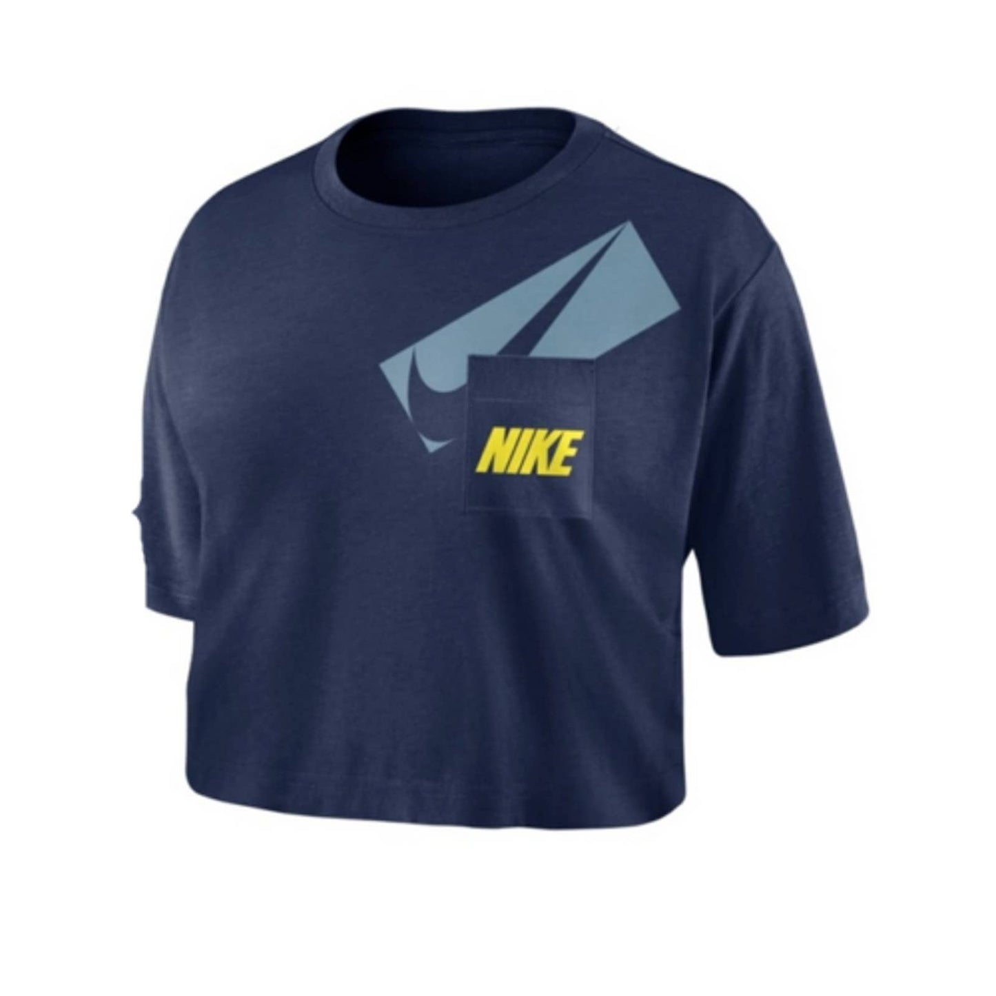 Nike Women's Logo Pocket Crop Top Midnight Navy, NWT