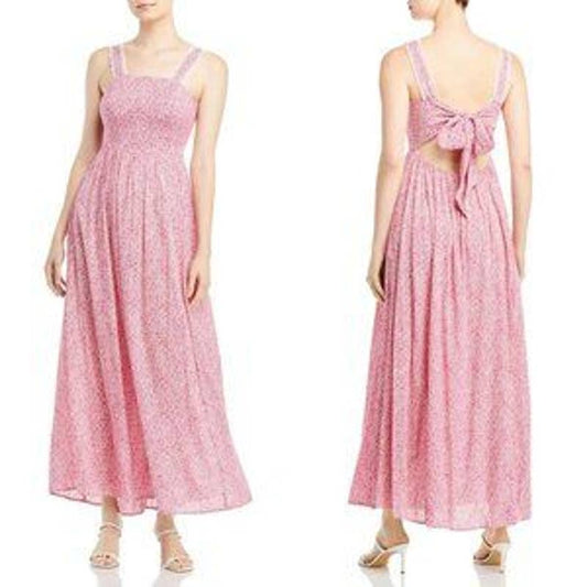 1. STATE Ladies Passion Pink Ditsy Floral "Riviera" Sleeveless Maxi Dress, S NWT