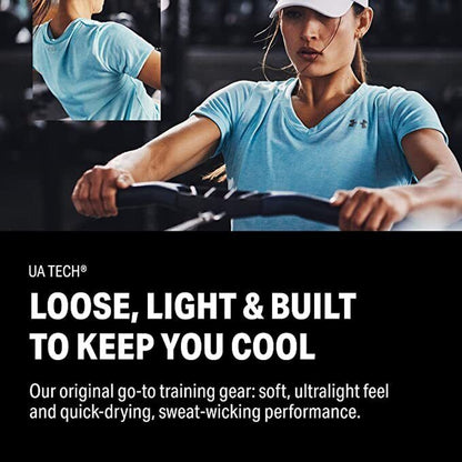 Under Armour Women's Tech Twisted Summer Lime V-Neck, NWT