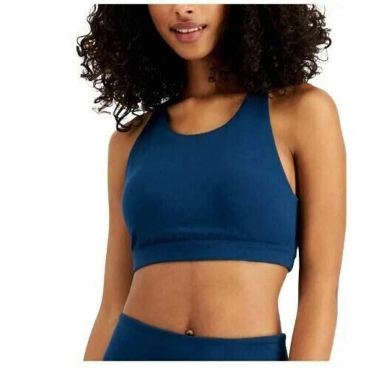 ID Ideology Women's Fit Kit Sports Bra Moonlit Ocean Blue NWT