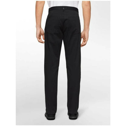 CALVIN KLEIN, Men's Calvary Black Signature Twill Pants