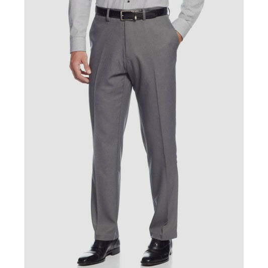 KENNETH COLE REACTION, Men's Heather Gray Stretch Dress Pants, Size 33W 32L, NWT