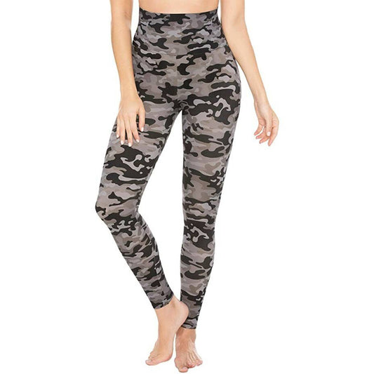 MIRACLE SUIT WOMEN'S ATHLEISURE TUMMY CONTROL LEGGINGS GRAY CAMO, NWT