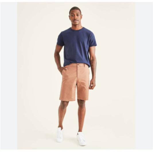 Dockers Men's Solid Myristica Brown Ultimate Stretch Shorts