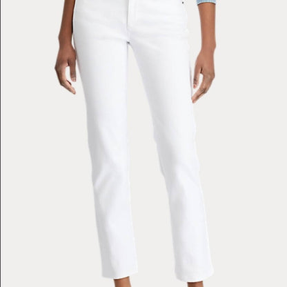 Ralph Lauren White Denim Jeans, Slim Fit, Straight Leg