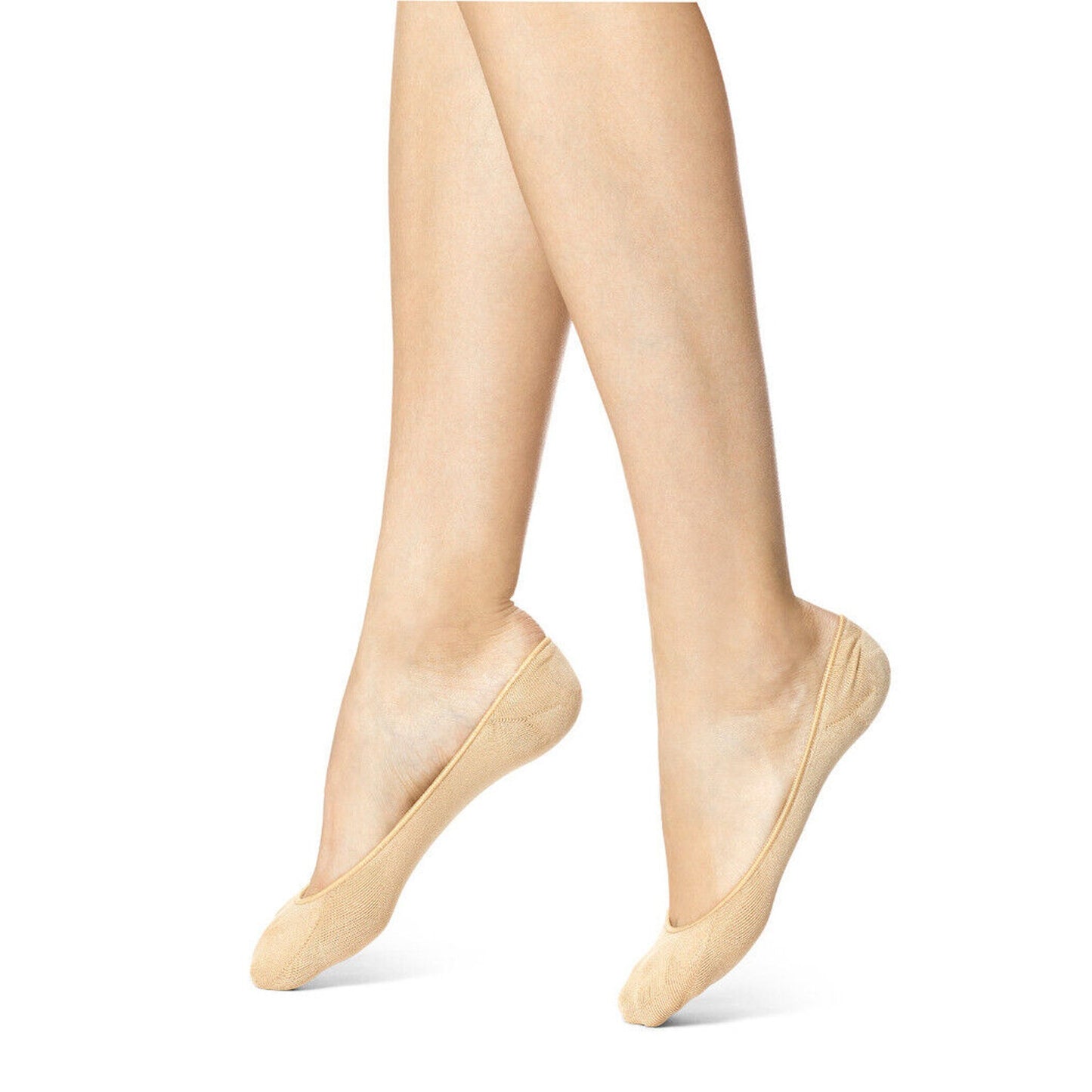 HUE, Nude Hidden "No Show" Socks, S/M , 4 Pack, Microfiber Liner