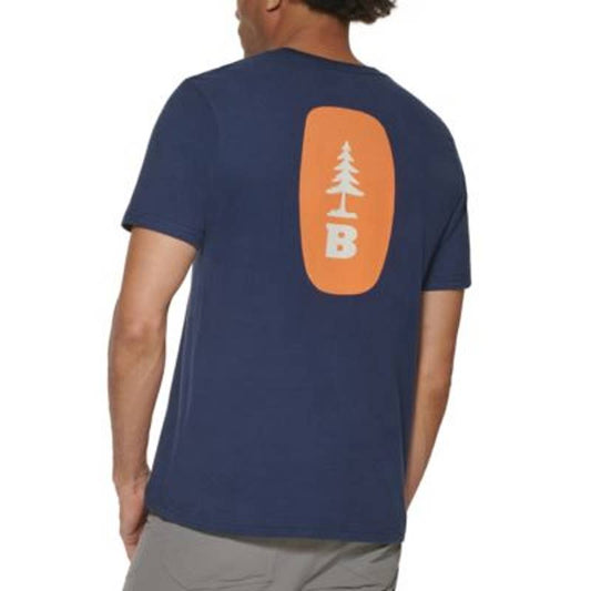 Bass Outdoor Men's Dress Blues Tree Logo T-Shirt, Size Large, NWT!