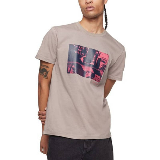 Calvin Klein Men's Gray, Black, & Pink Logo Graphic Tee Shirt, Size XL, NWT!!