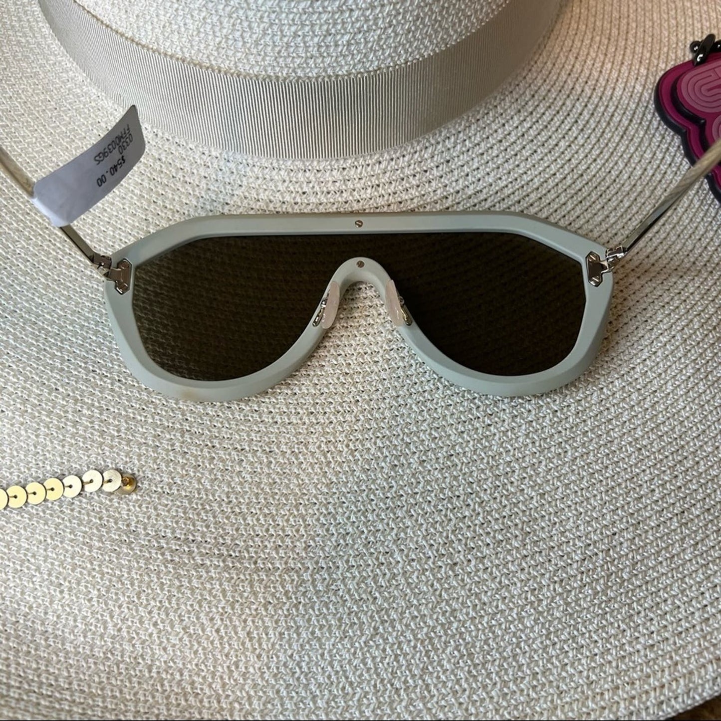 Fendi Large Brown Signature Sunglasses w/ Ivory Details, “FFM0039/G/S”