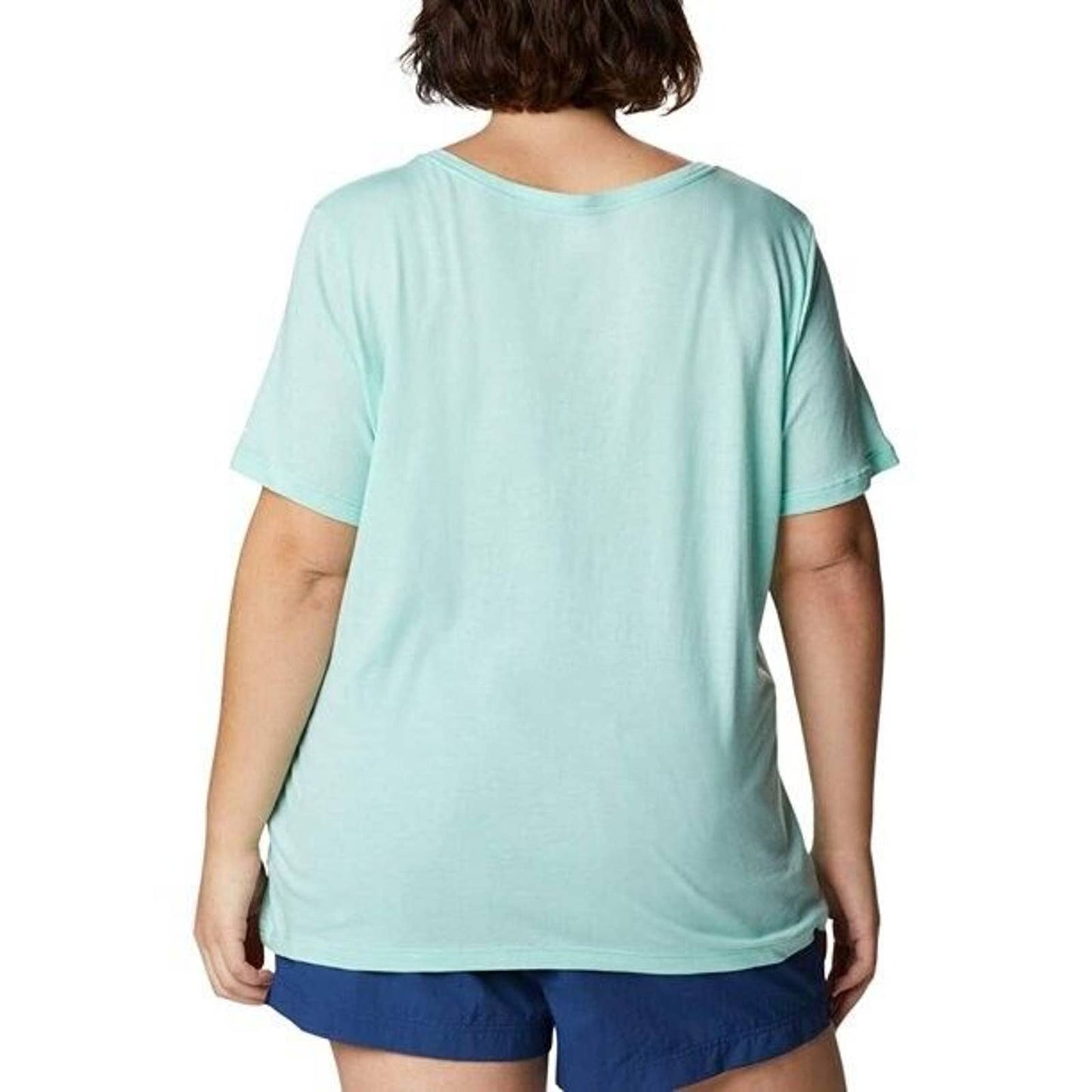 Columbia Womens Plus Size Bluebird Day Mint Cay Heather Striped Hills, NWT