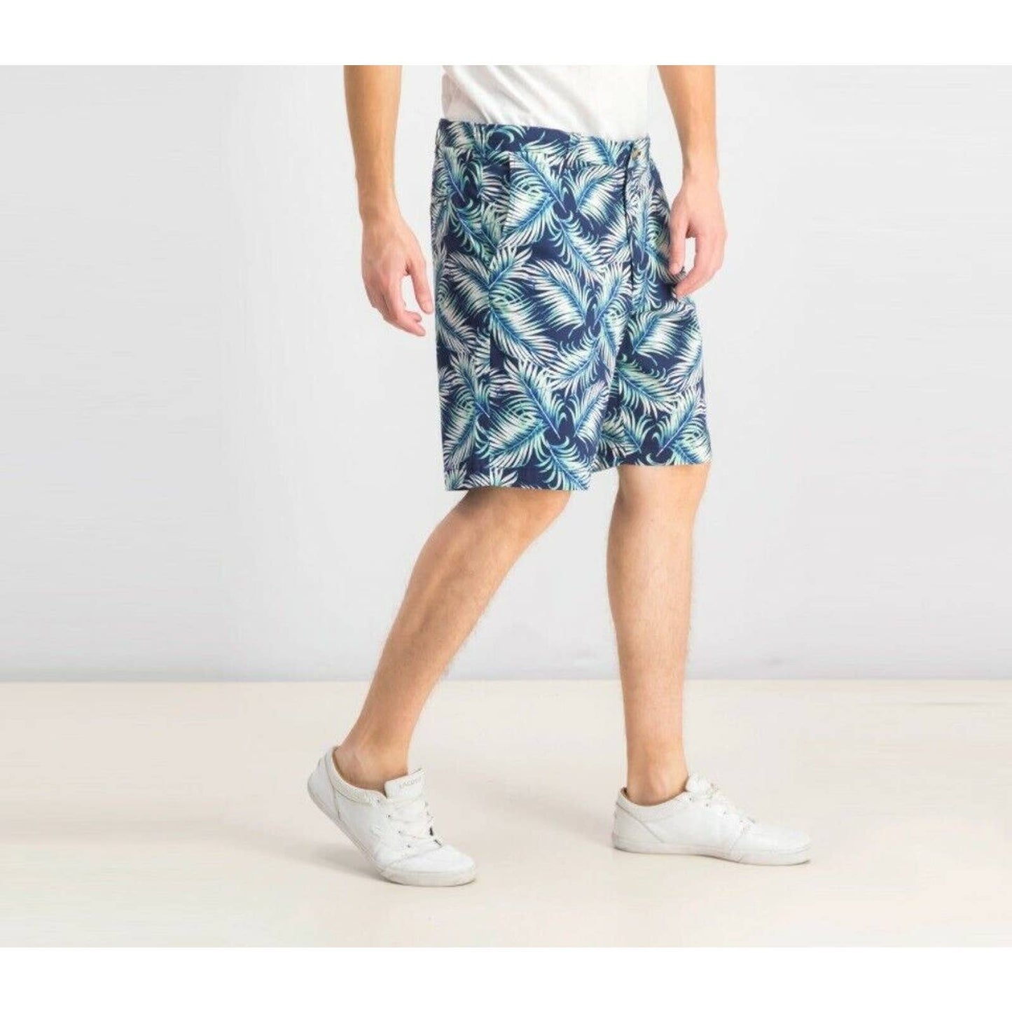 CLUB ROOM, Men's Navy Blue & Green Palm Leaf Trend Shorts, NWT, $55