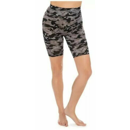 MIRACLE SUIT WOMEN'S ATHLEISURE BIKE SHORT GRAY CAMO