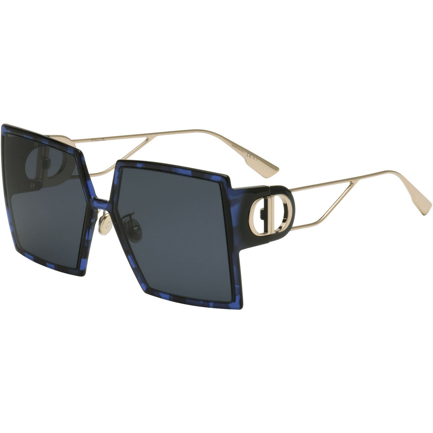 Dior Large Blue & Black Havana Sunglasses, “30 Montaigne”