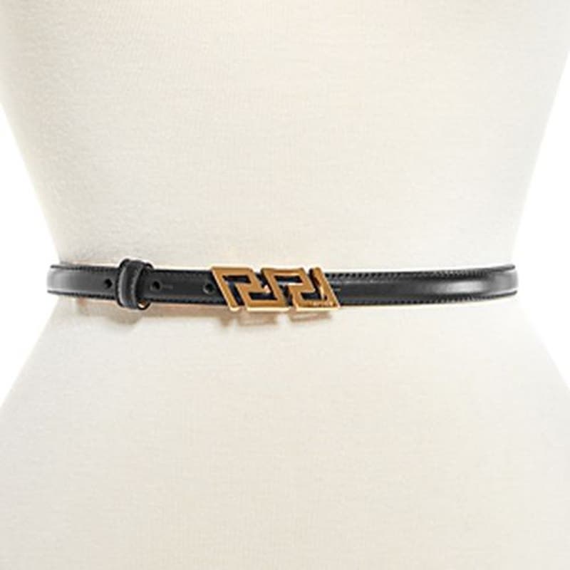 Versace Ladies Greca Buckled Belt, Leather