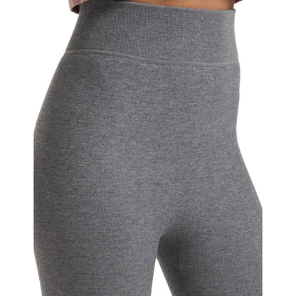 Hue Play Women's Reversible French Terry Charcoal Gray Capri Leggings