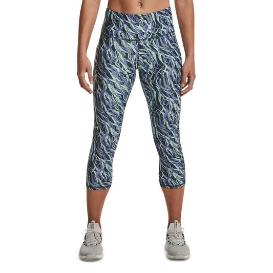 Under Armour Women's Heatgear Printed Capri Leggings Dark Cyan, NWT