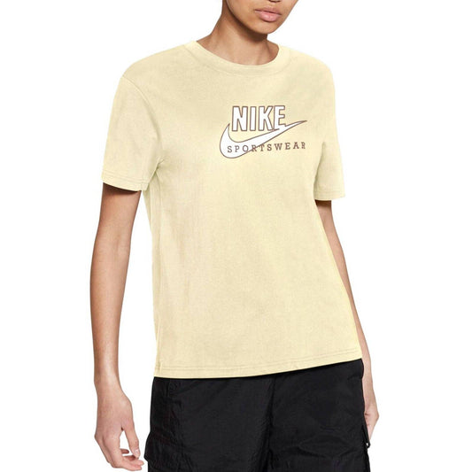 Nike Women's Sportswear Cotton Heritage T-Shirt Coconut Milk, NWT