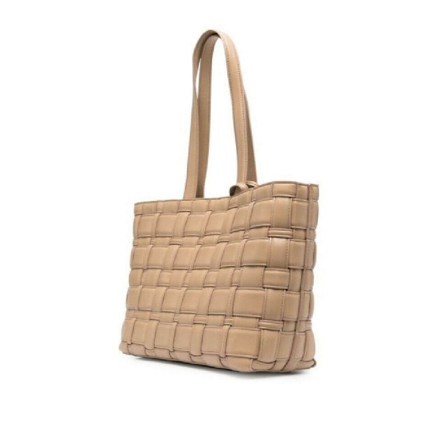 Michael Kors Camel “Ivy” Woven Tote Bag, Vegan Faux Leather, NWT