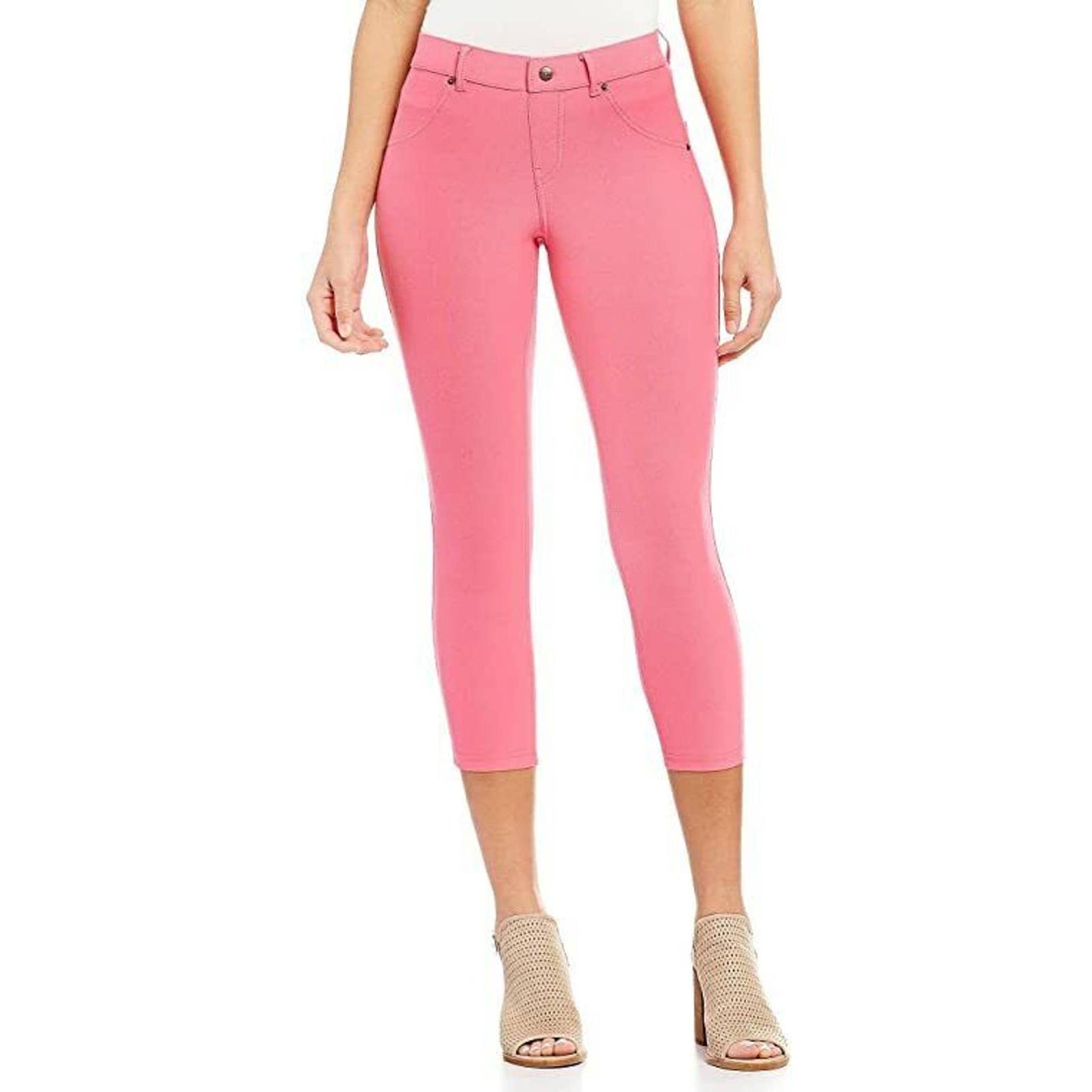 HUE ORIGINAL DENIM CAPRIS JEGGING PINK LEMONADE, NWT