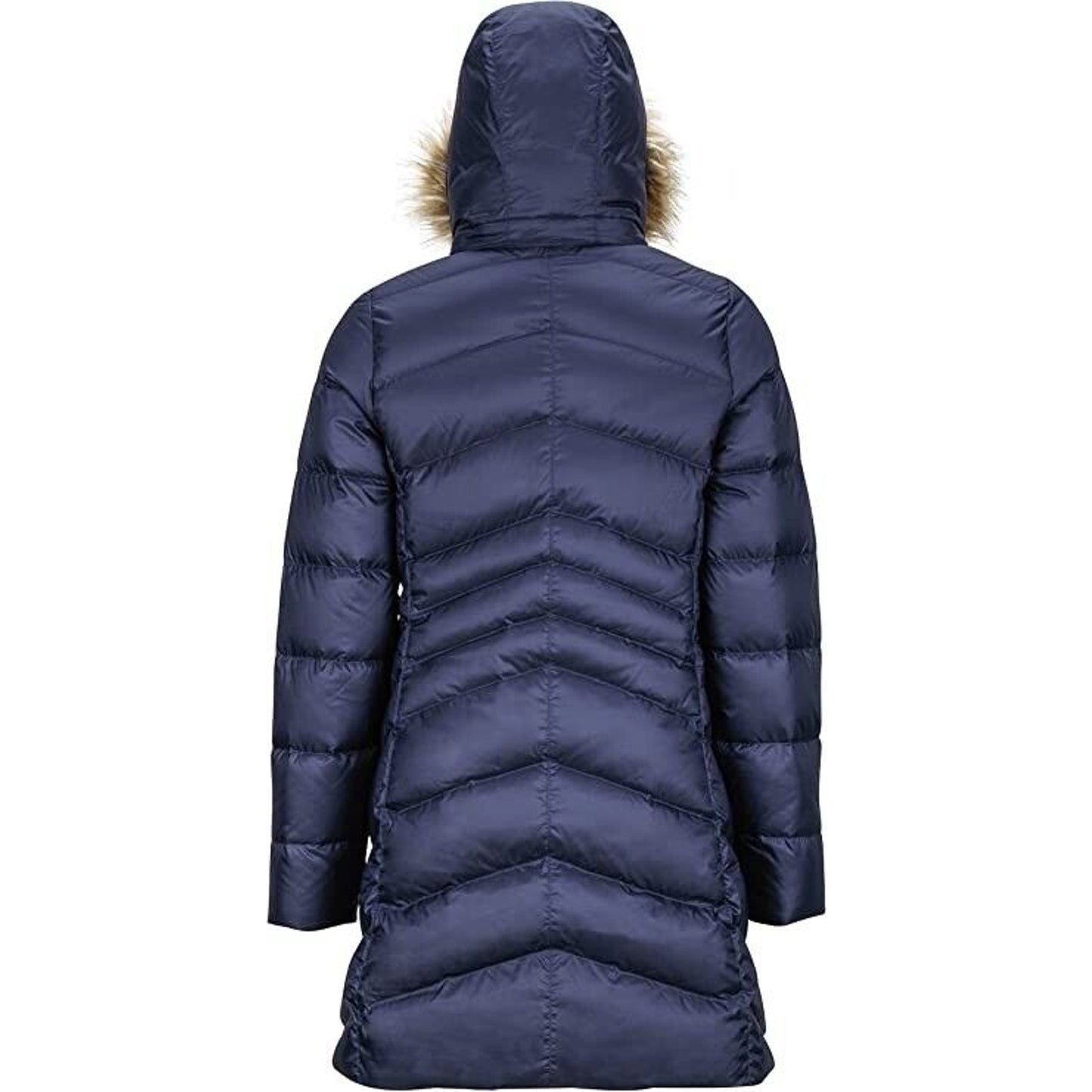 Marmot Montreal Women's Hooded Faux-Fur-Trim Midnight Navy Parka