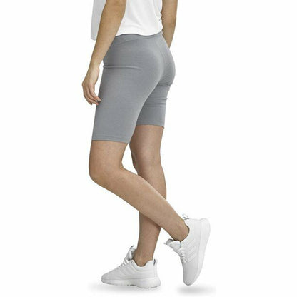 HUE Essentials Women's Athleisure Cotton Blend Biker Shorts in Granite Gray