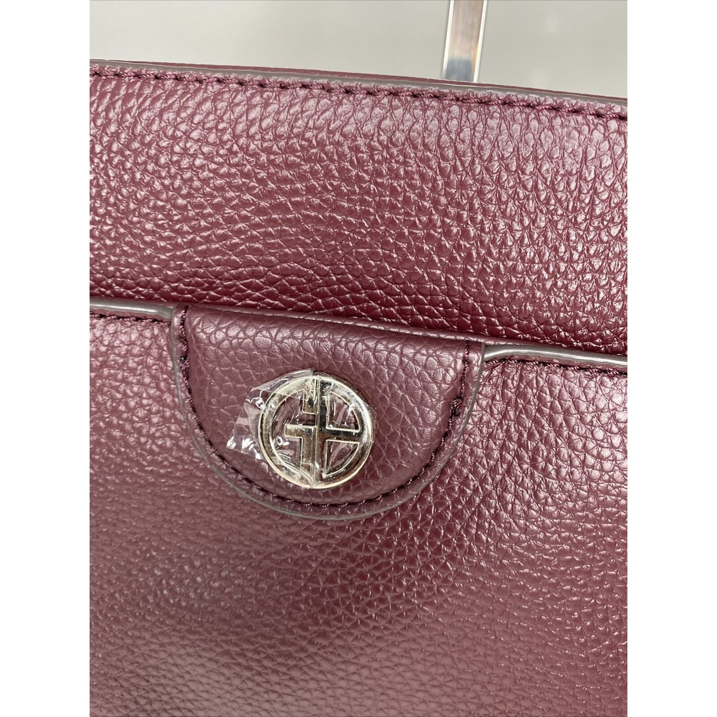 GIANI BERNINI, Quilted EW Leather Crossbody Wine