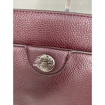 GIANI BERNINI, Quilted EW Leather Crossbody Wine
