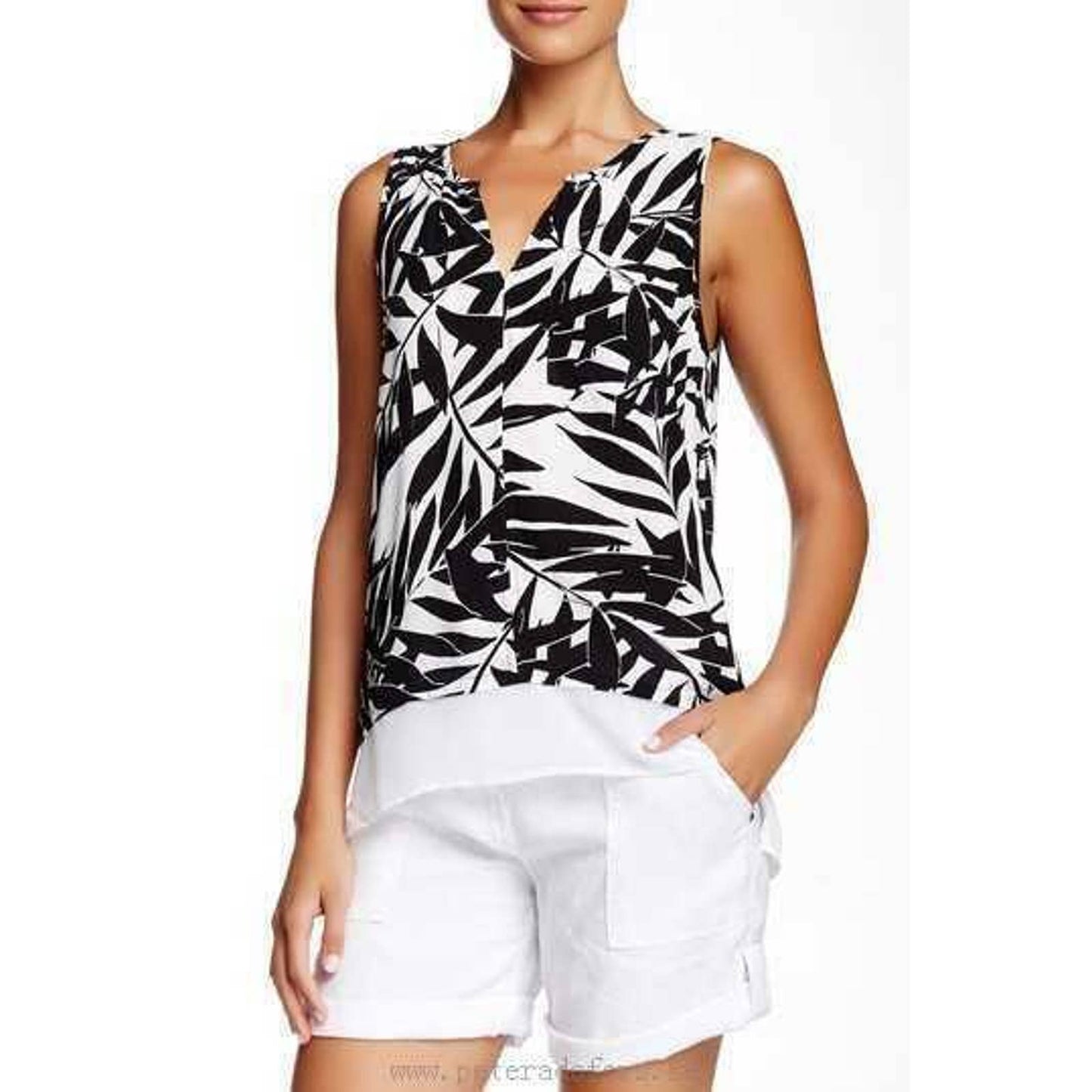 SANCTUARY Ladies Palm Print Sleeveless, Size Extra Large, NWT, $59.50