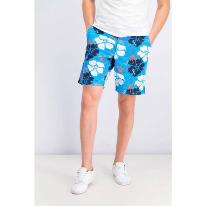 CLUB ROOM, Men's Blue Multi-Color Hawaiian Floral Boat Shorts