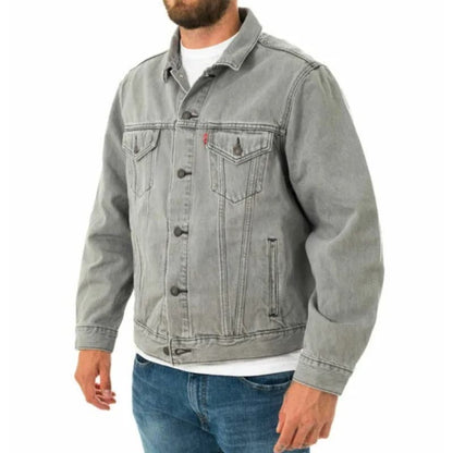 Levi's Men's Vintage-Like Trucker Jacket Fit Great Gray