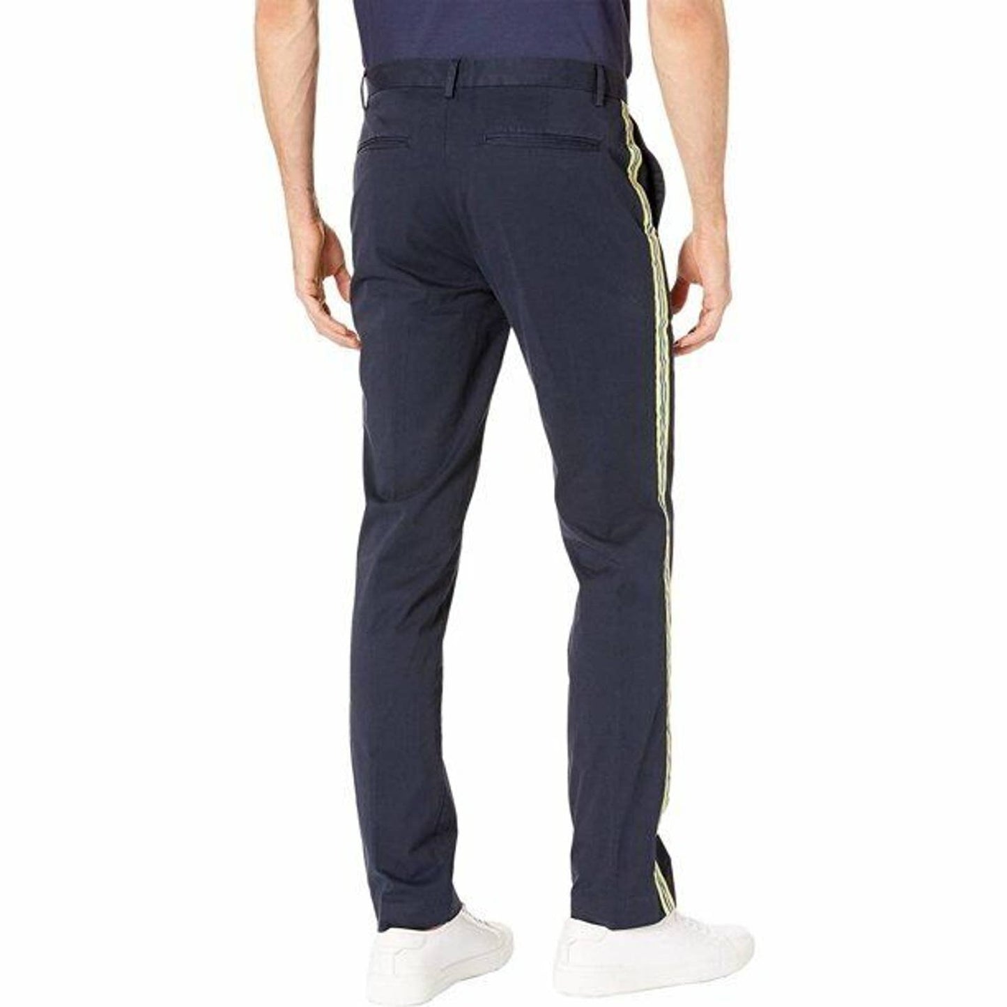 CALVIN KLEIN, Modern Collegiate Navy Blue & Yellow Sky Captain Pants, NWT $79.50
