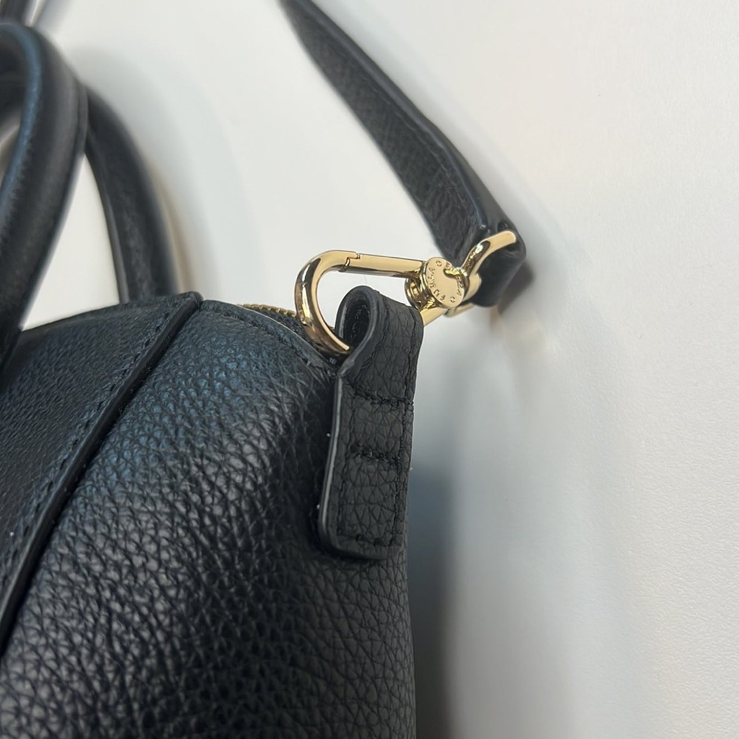 Furla Black Pebbled Leather Handbag w/ Removable Strap