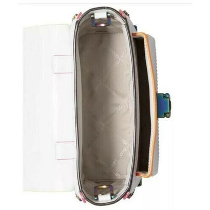 Michael Kors Holographic Optic White Messenger Bag, “Manhattan”, NWT!