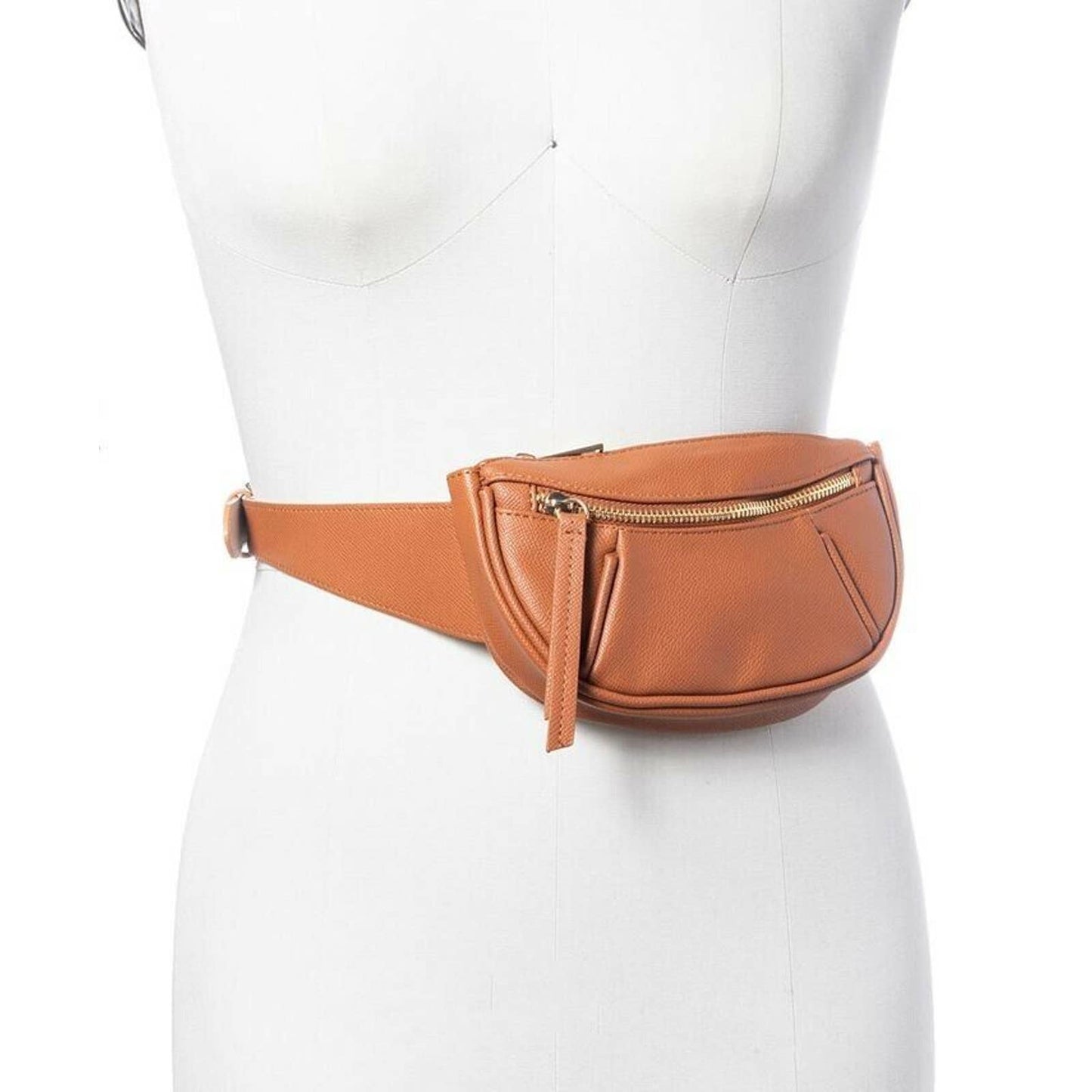 INC International Concepts Pebbled Fanny Pack Cognac, Adjustable NWT, $58