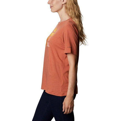 Columbia Women's Plus Size Graphic-Print T-Shirt Teak Brown