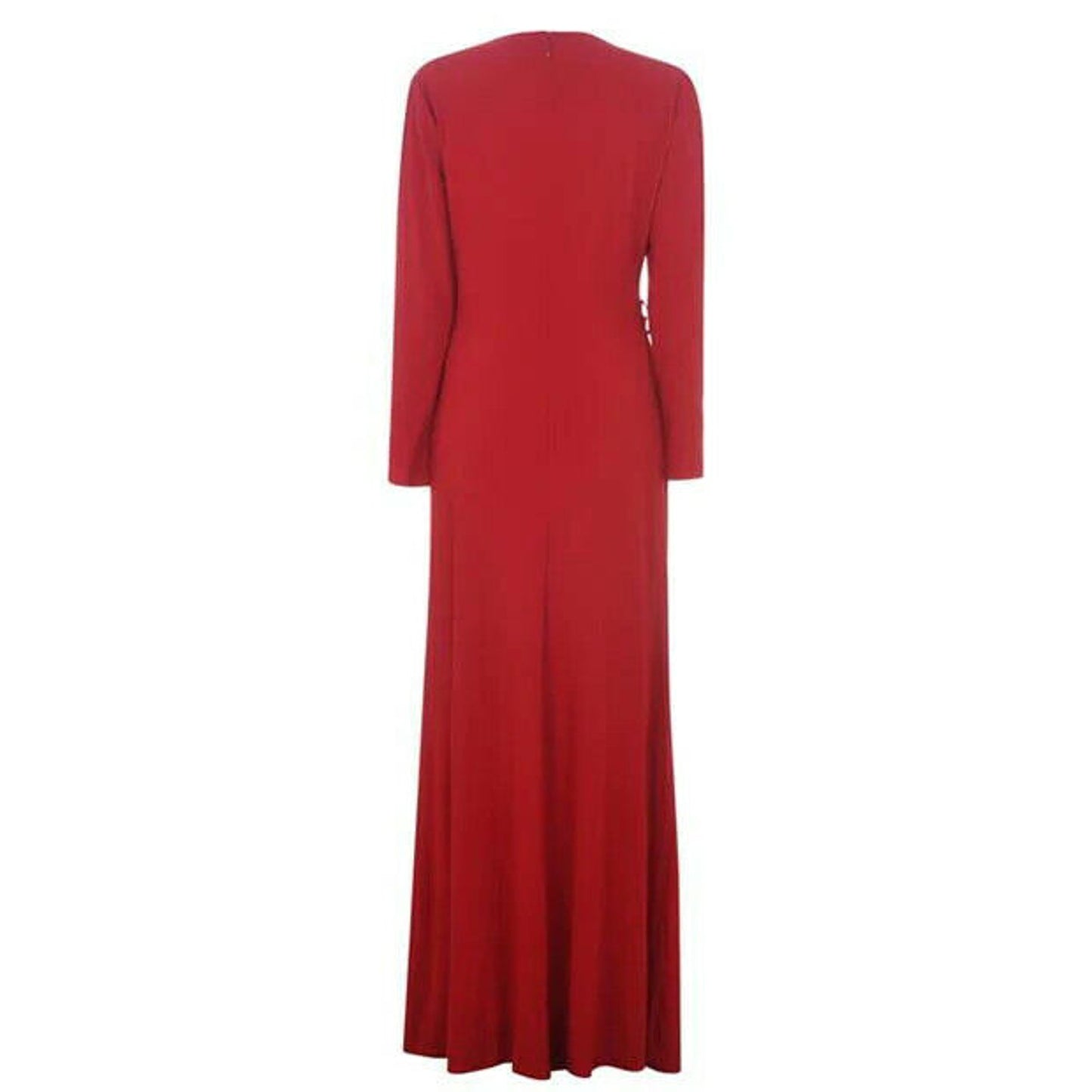 Ralph Lauren Red Ruched Jersey Surplice Gown, “Rowenah”, Size 4