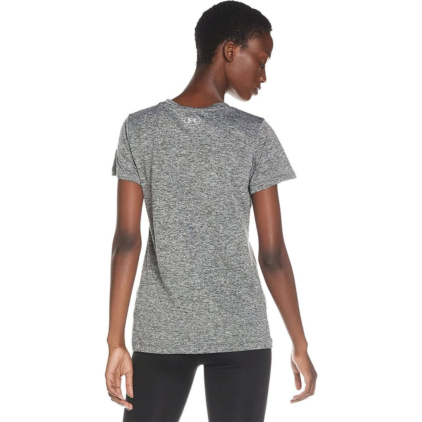 Under Armour Women's UA Tech Logo T-Shirt Jet Gray White, XS, NWT