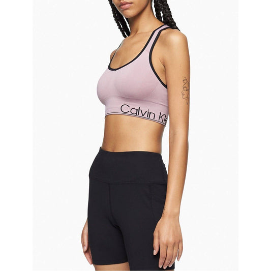 Calvin Klein Women's Seamless Ribbed Sports Bra Stardust