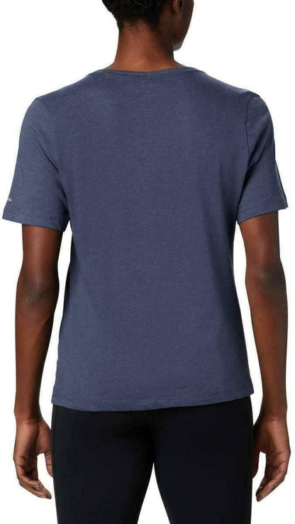 Columbia Women's Plus Size Relaxed V-Neck T-Shirt Nocturnal Heather