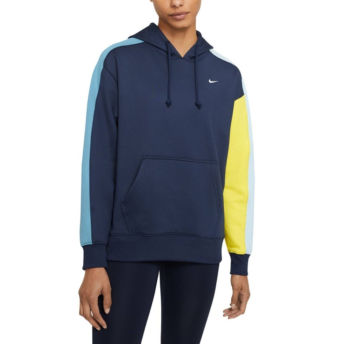 Nike Women's Colorblocked Pullover Hoodie Midnight Navy, NWT