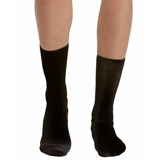 HUE Ladies Velvet Socks in Black, 2 Pair Bundle, OSFM