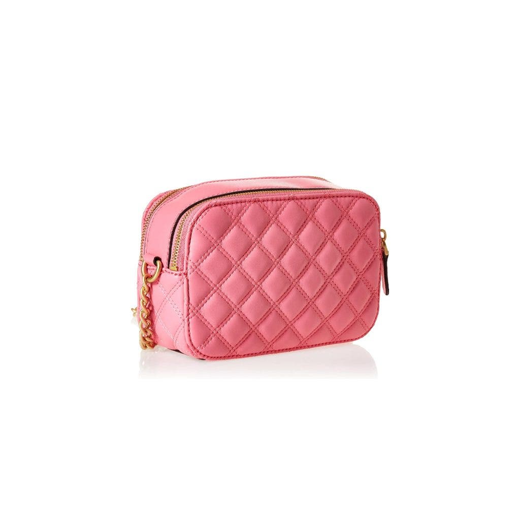 Guess Giully Small Quilted Double Top Zip Camera Bag Watermelon