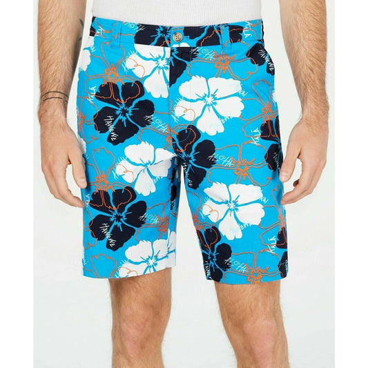 CLUB ROOM, Men's Blue Multi-Color Hawaiian Floral Boat Shorts, NWT, $55