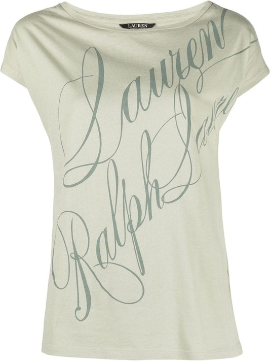 Lauren Ralph Lauren Script-Logo Cotton-Blend T-Shirt Ranch Sage