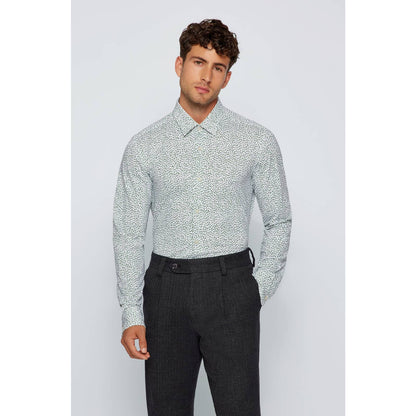 BOSS HUGO BOSS SLIM-FIT SHIRT IN PRINTED PERFORMANCE-STRETCH JERSEY