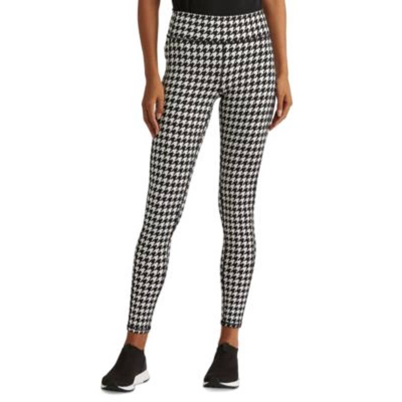 Lauren Ralph Lauren Ladies Polo Black & Mascarpone Cream Houndstooth Leggings