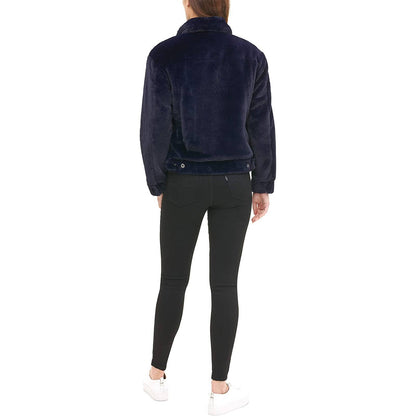 Levi's Women's Ultra Soft Faux Fur Trucker Jacket Midnight Blue