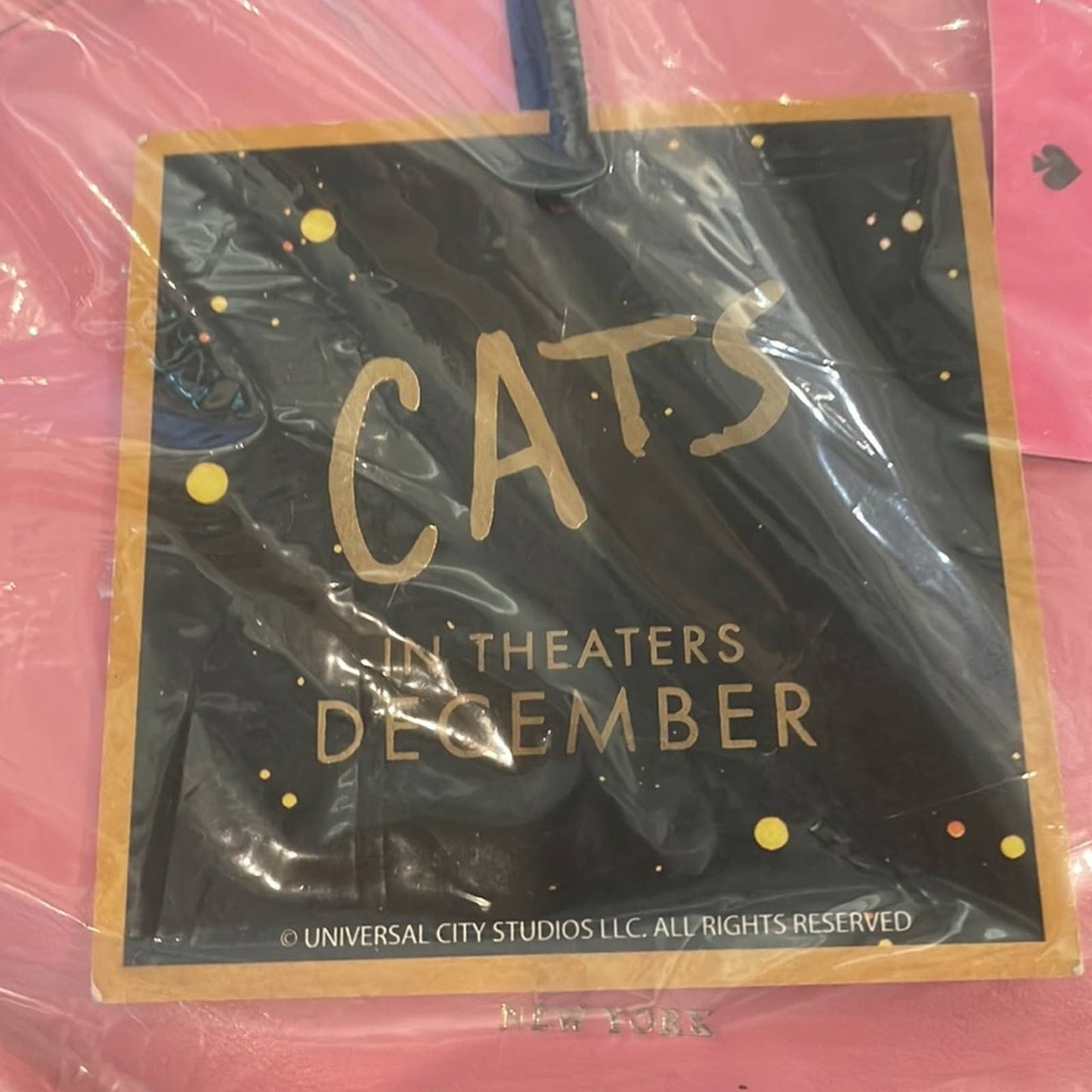 Kate Spade “Cats” Beight Pink Crossbody Bag w/ Gold Hardware