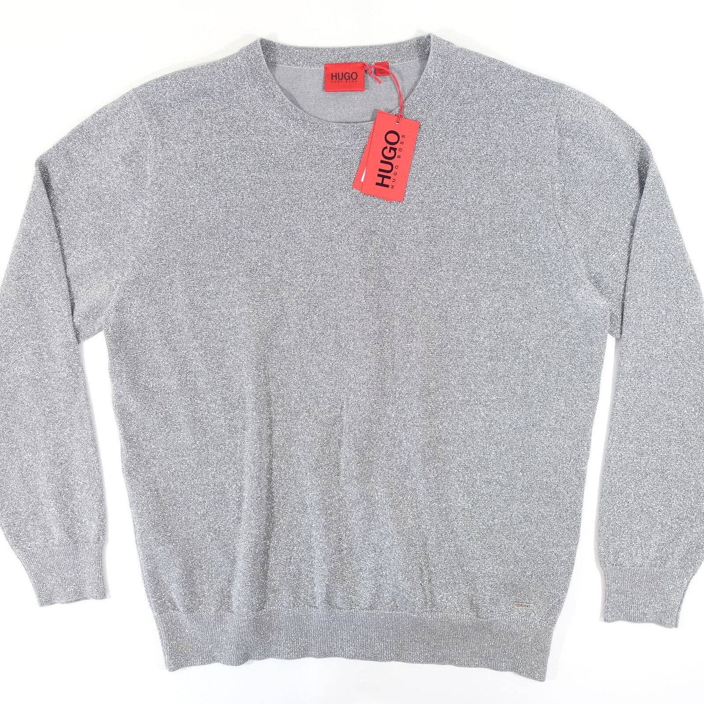 HUGO HUGO BOSS OVERSIZED-FIT WOOL-BLEND SWEATER WITH SPARKLE EFFECT