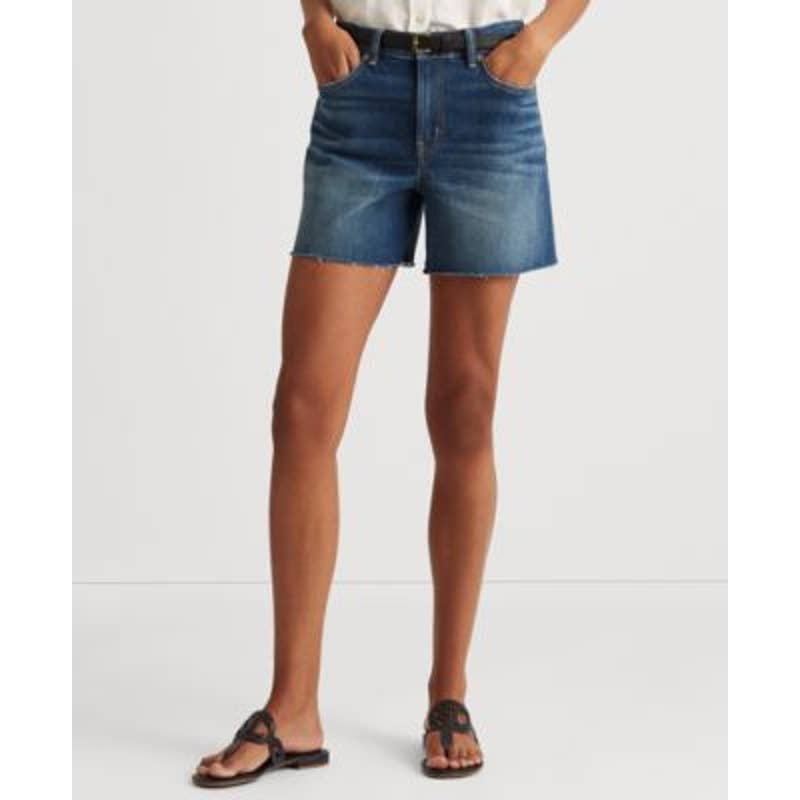 Lauren Ralph Lauren Ladies Cannes Wash High Waisted Denim Shorts, Cutoffs, 12